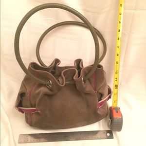 Cole Haan Green Suede Shoulder Bag